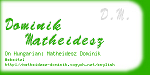 dominik matheidesz business card